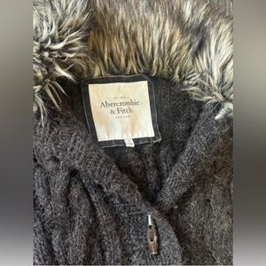 Vintage Y2K Abercrombie & Fitch Wool Alpaca Button Down Sweater M 3/4 Sleeve